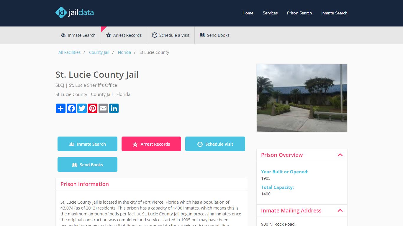 St. Lucie County Jail Inmate Search and Prisoner Info - Fort Pierce, FL